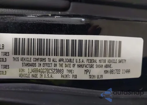 2011 Jeep Grand Cherokee Laredo z USA, uszkodzony, nr VIN 1J4RR4GG7BC523003